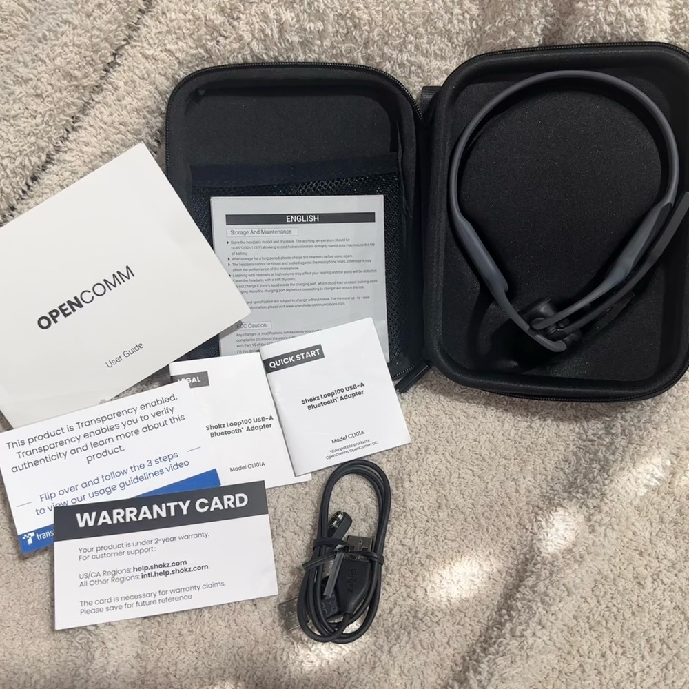 Shokz OpenComm Bone Conduction Headphones